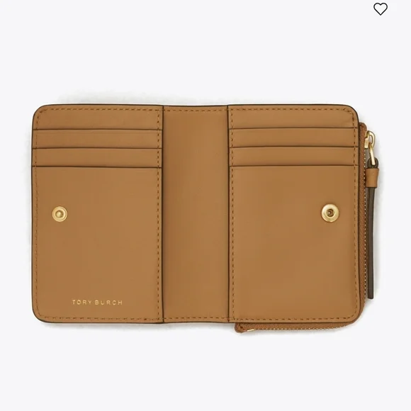 LIKE NEW TORY BURCH MCGRAW BIFOLD WALLET - TIRAMISU